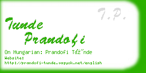 tunde prandofi business card